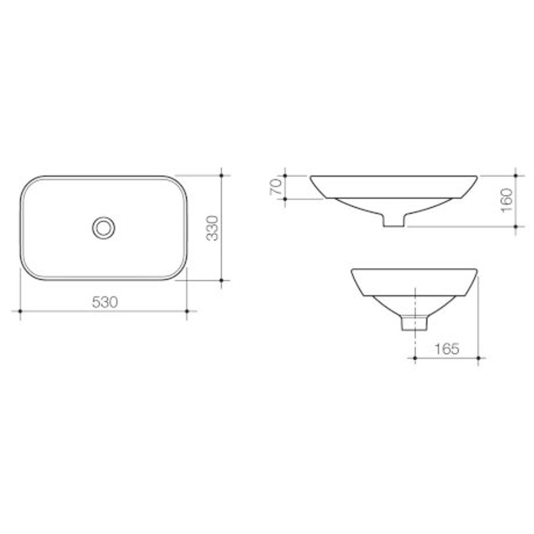 Caroma Gem Inset Basin 530mm