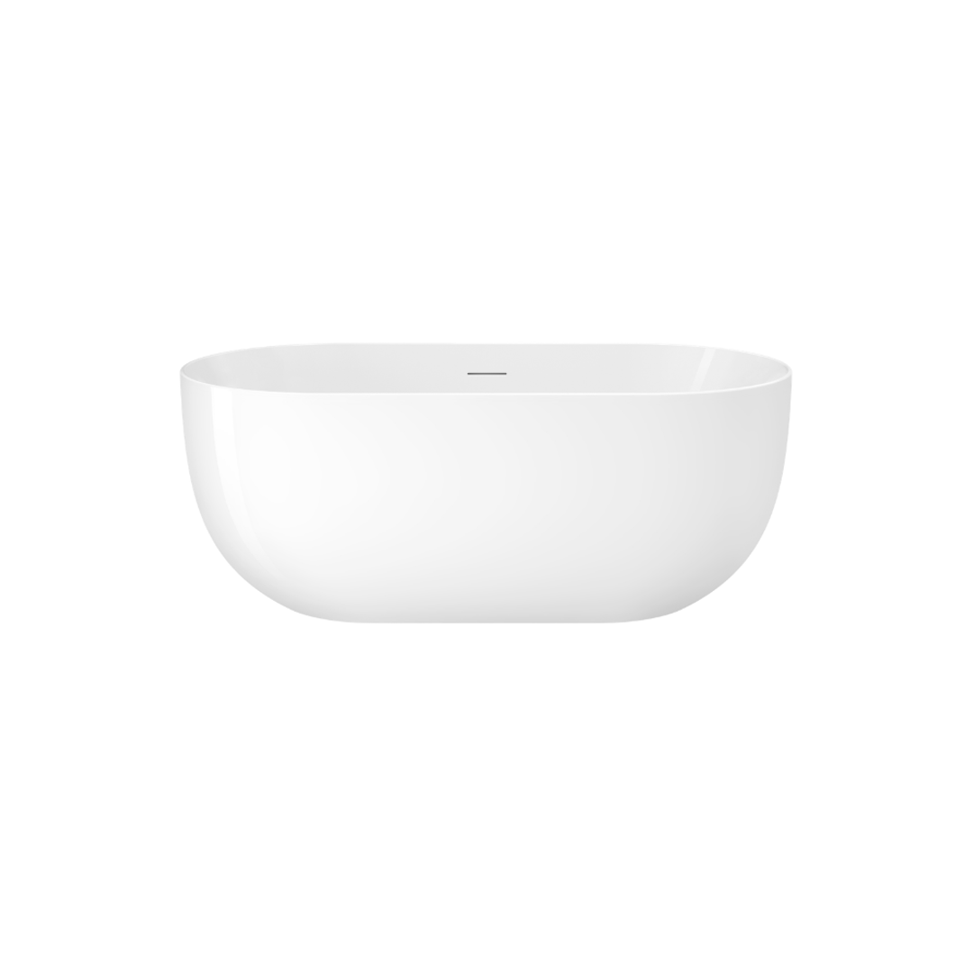Linsol Nora 1500Mm Freestanding Bath With Overflow Gloss White