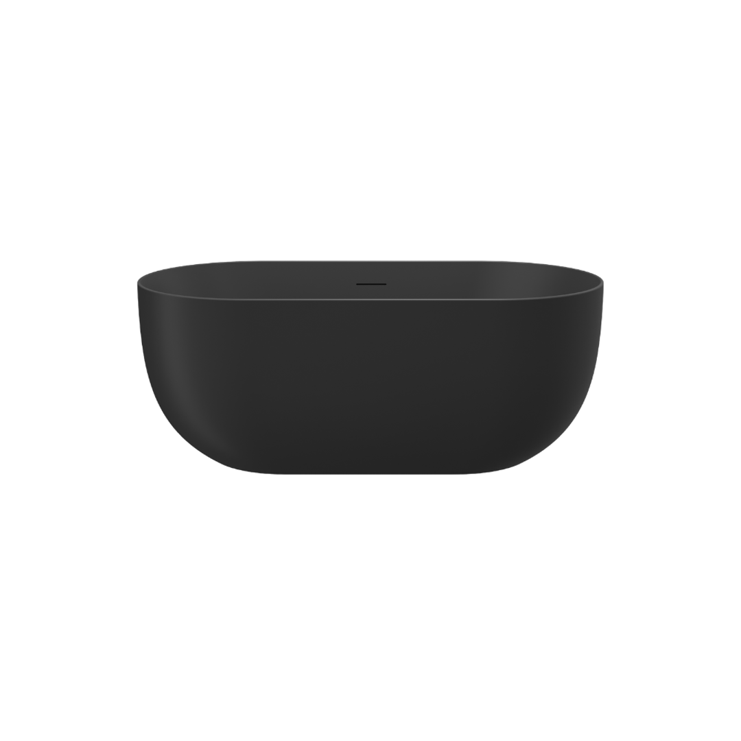 Linsol Nora 1500Mm Freestanding Bath With Overflow Matte Black