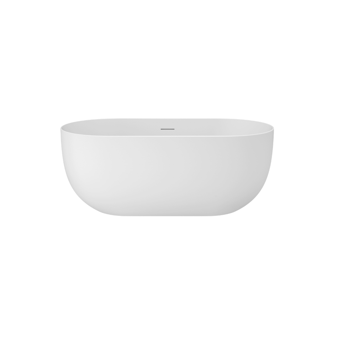 Linsol Nora 1500Mm Freestanding Bath With Overflow Matte White