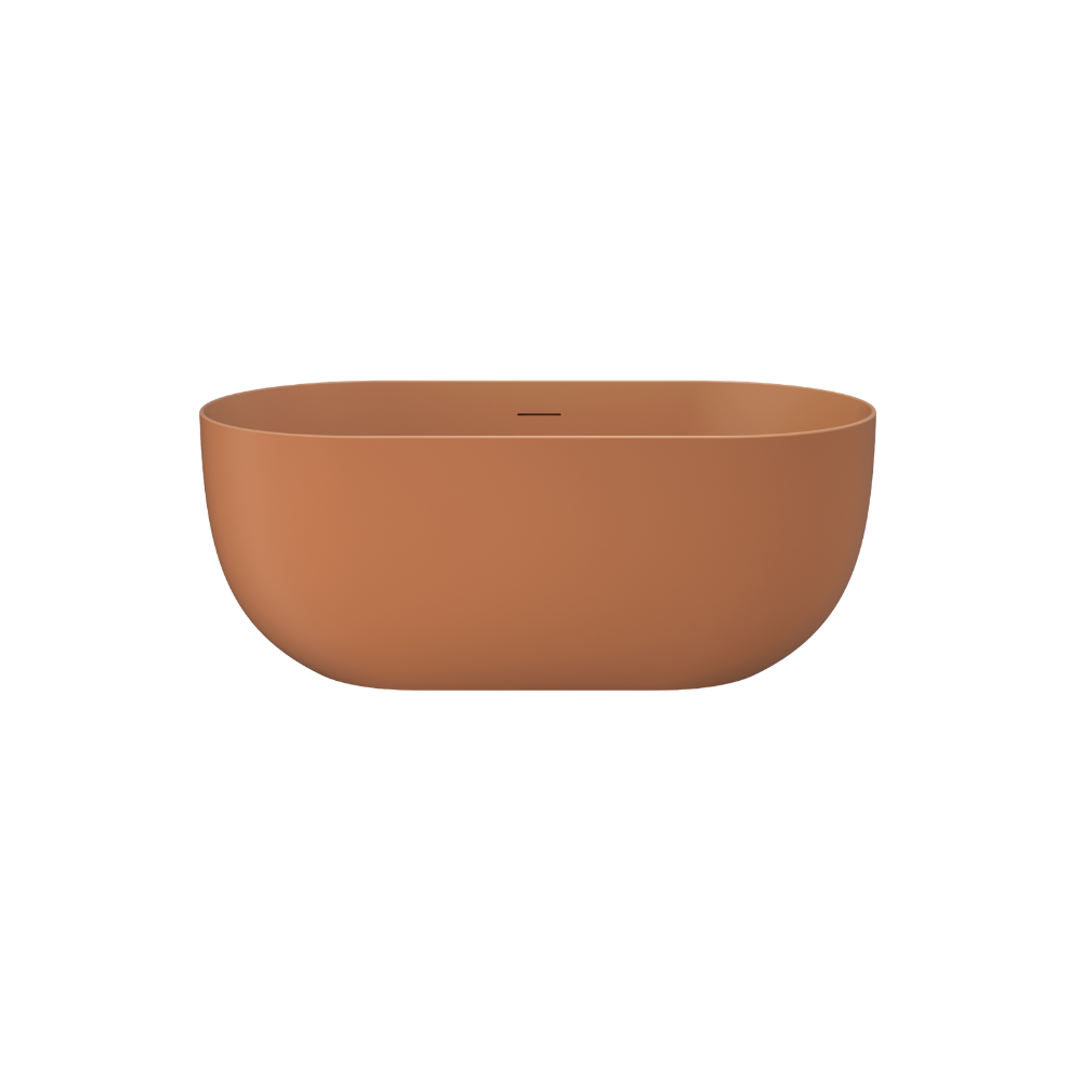 Linsol Nora 1500Mm Freestanding Bath With Overflow Outback Orange
