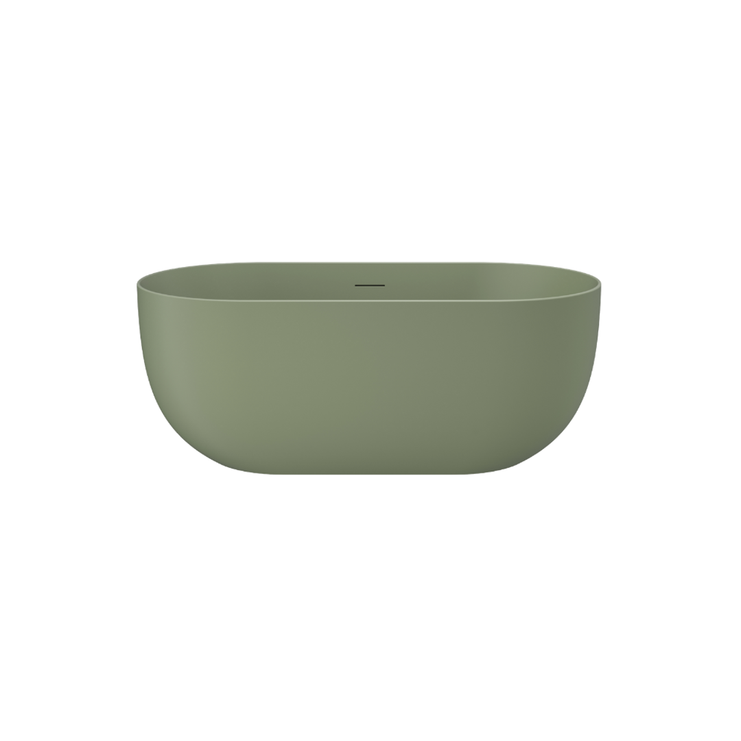 Linsol Nora 1500Mm Freestanding Bath With Overflow Sage Green