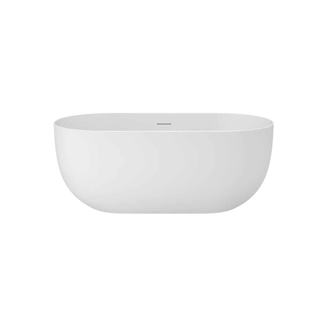 Linsol Nora 1700Mm Freestanding Bath With Overflow Matte White