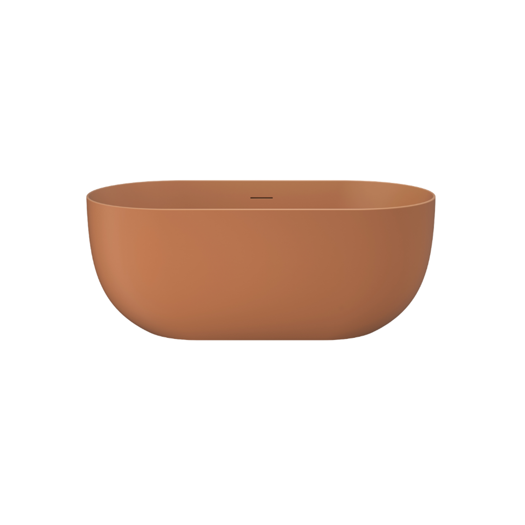 Linsol Nora 1700Mm Freestanding Bath With Overflow Outback Orange