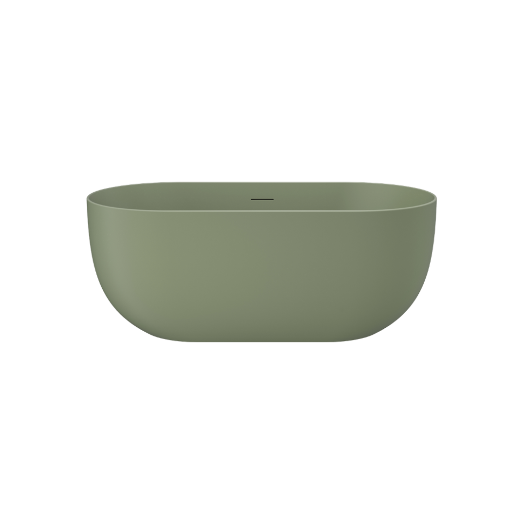 Linsol Nora 1700Mm Freestanding Bath With Overflow Sage Green