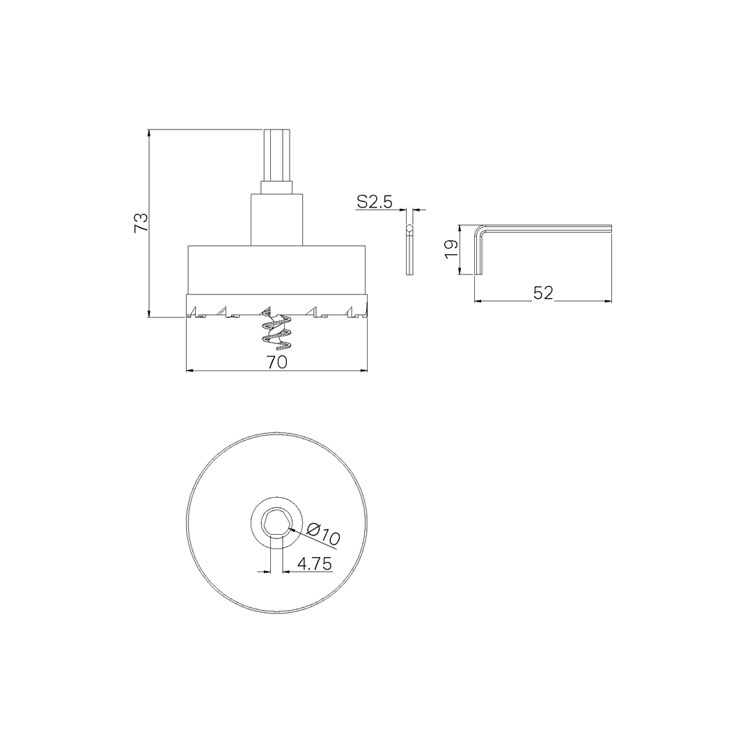 Nero 70Mm Hole Saw Only