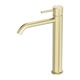 Nero Zen Stainless Steel Tall Basin Mixer Brushed Gold