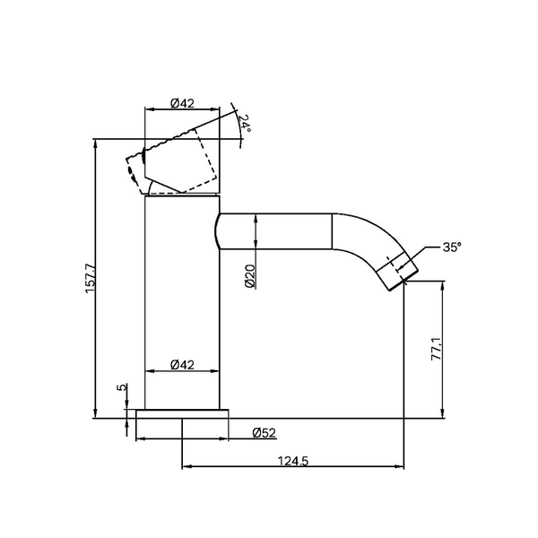 Nero Zen Stainless Steel Basin Mixer Handless Brushed Nickel