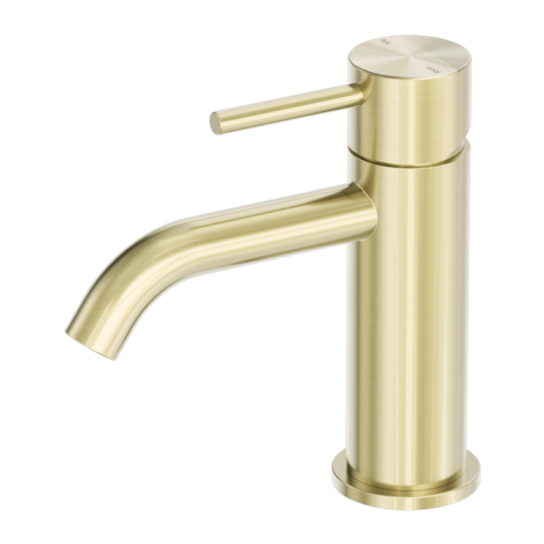 Nero Zen Stainless Steel Basin Mixer Brushed Gold