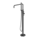 Nero Zen Stainless Steel Freestanding Bath Mixer With Outdoor Shower Hose Graphite