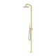 Nero Zen Stainless Steel Outdoor Freestanding Shower Column Brushed Gold