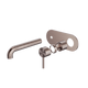 Nero Zen Stainless Steel Wall Basin/Bath Mixer 185Mm Spout Trim Kits Only Brushed Bronze