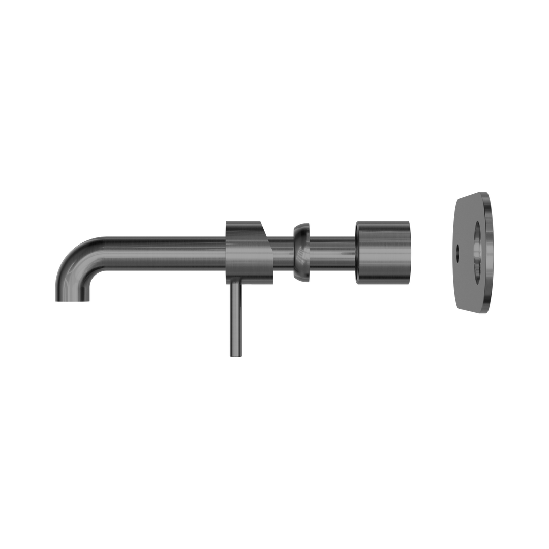 Nero Zen Stainless Steel Wall Basin/Bath Mixer 230Mm Spout Trim Kits Only Graphite