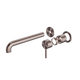 Nero Zen Stainless Steel Wall Basin/Bath Mixer 185Mm Spout Trim Kits Only Brushed Bronze