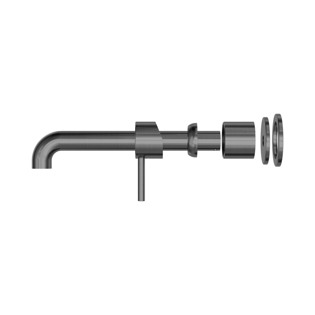 Nero Zen Stainless Steel Wall Basin/Bath Mixer 230Mm Spout Trim Kits Only Graphite