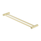 Nero Zen Stainless Steel Double Towel Rail 600Mm Brushed Gold
