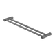 Nero Zen Stainless Steel Double Towel Rail 600Mm Graphite