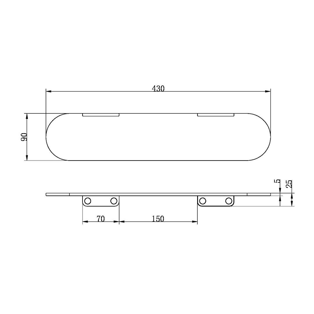 Nero Zen Stainless Steel Soap Dish Holder Graphite