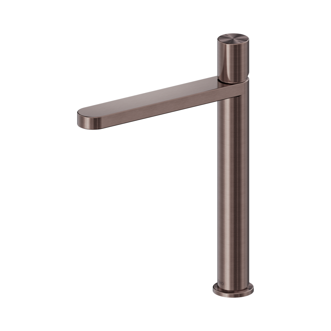Nero Pure Ss316L Tall Basin Mixer Brushed Bronze