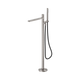 Nero Pure Ss316L Progressive Freestanding Bath Mixer & Outdoor Shower Hose Brushed Nickel