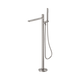 Nero Pure Ss316L Progressive Freestanding Bath Mixer Brushed Nickel