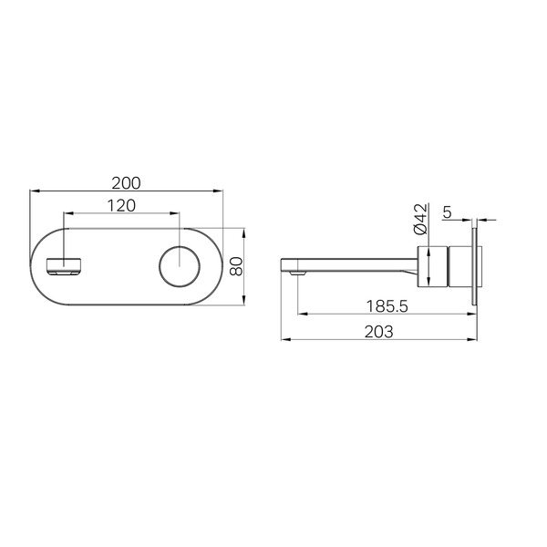 Nero Pure Ss316L Progressive Wall Basin/Bath Mixer Trim Kits Only Brushed Bronze