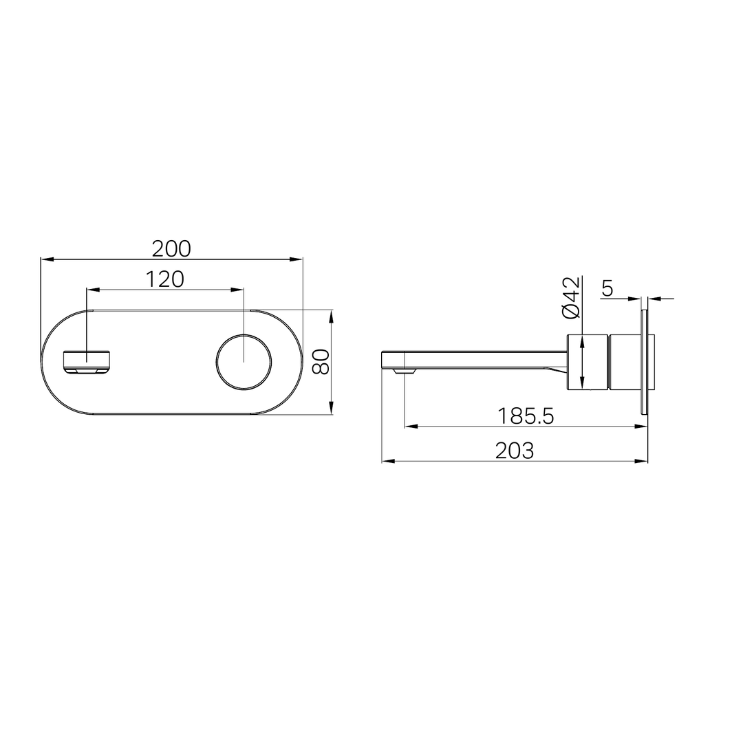 Nero Pure Ss316L Progressive Wall Basin/Bath Mixer Trim Kits Only Brushed Nickel