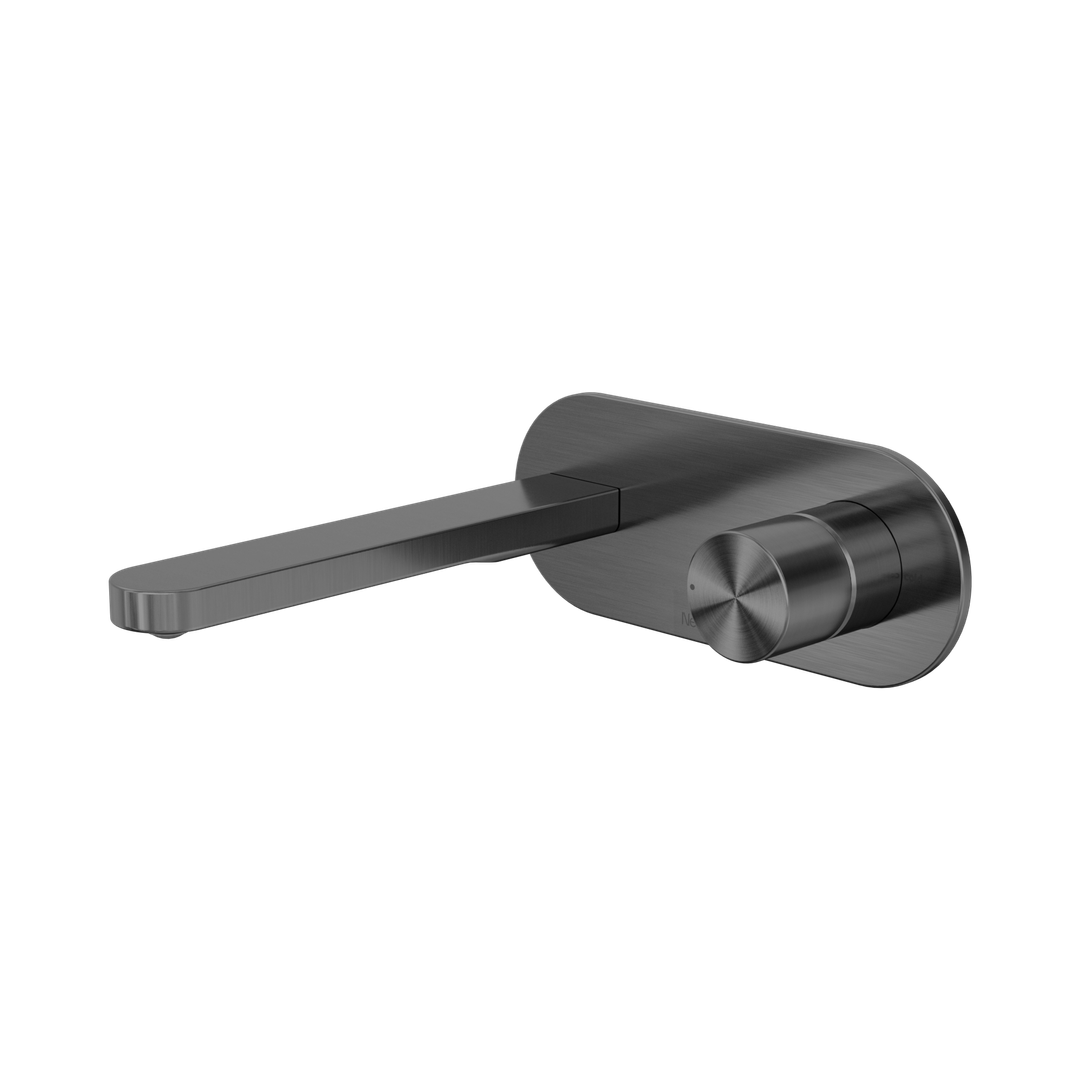 Nero Pure Ss316L Progressive Wall Basin/Bath Mixer Graphite