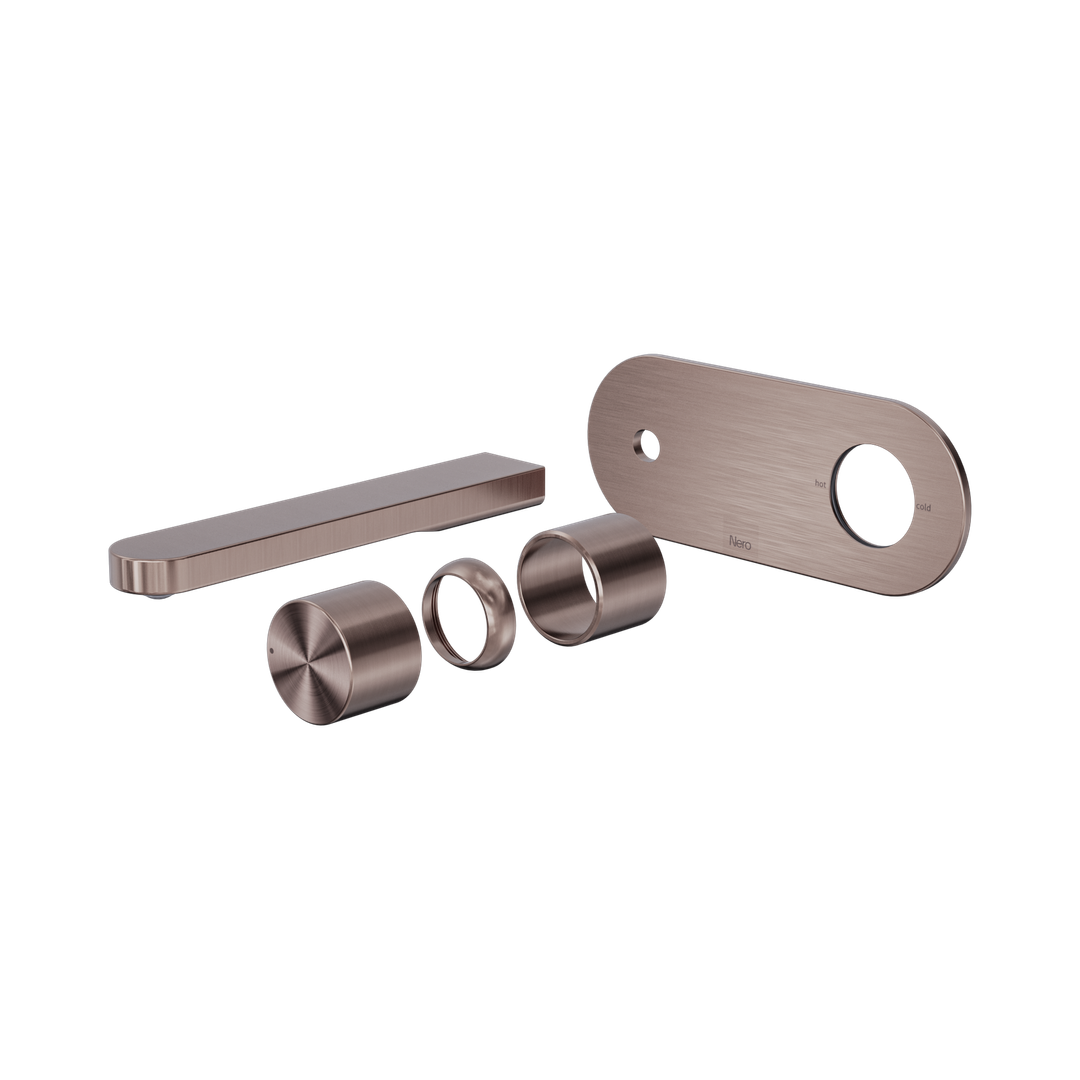 Nero Pure Ss316L Progressive Wall Basin/Bath Mixer Trim Kits Only Brushed Bronze