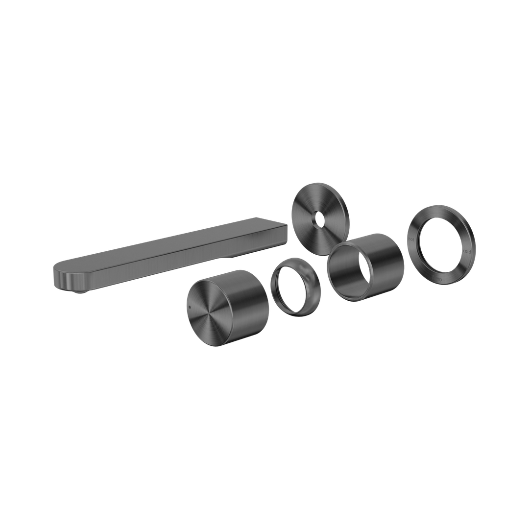 Nero Pure Ss316L Progressive Wall Basin/Bath Mixer Back Plate Trim Kits Only Graphite