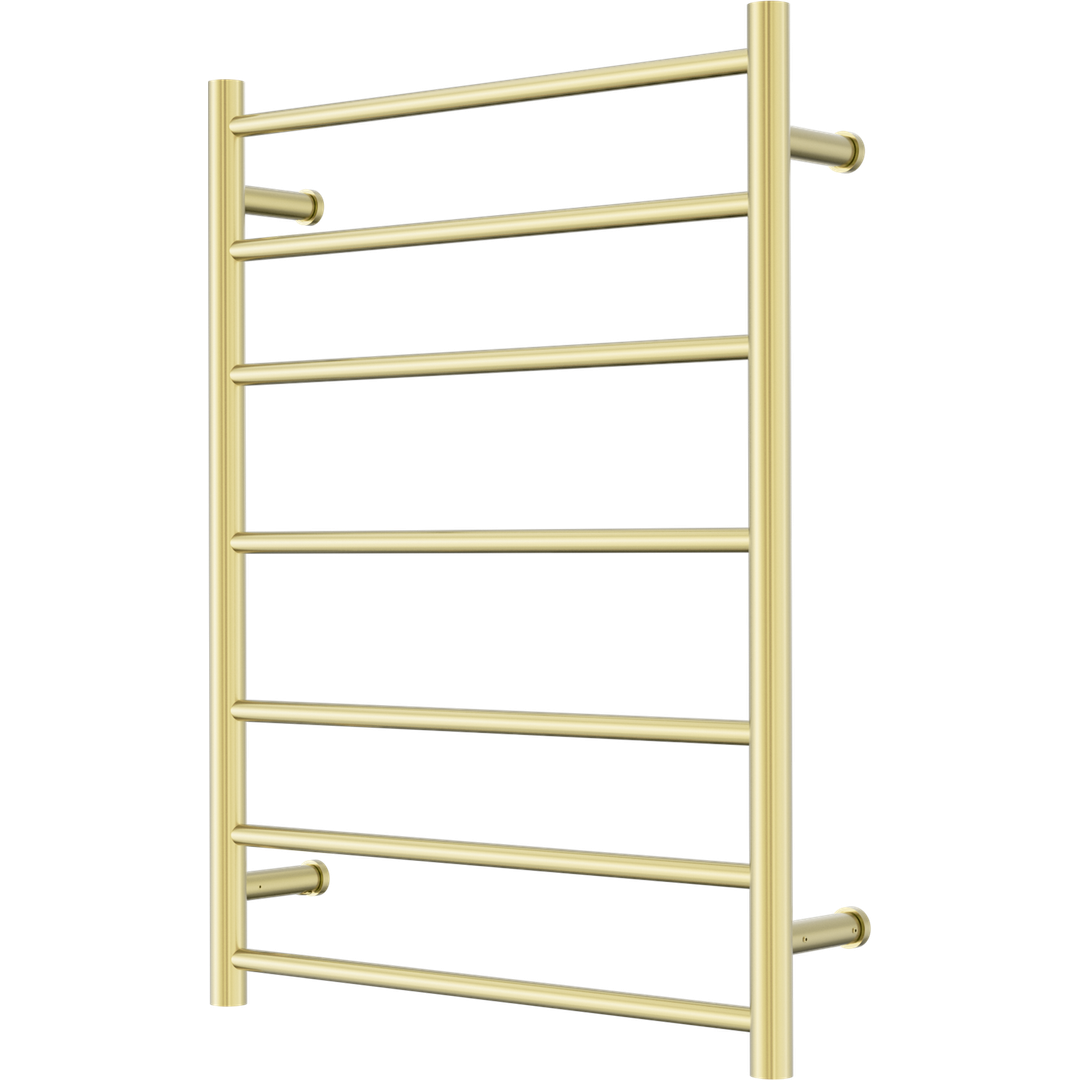 Nero Mecca 240V 7 Bar Heated Towel Ladder Brushed Gold