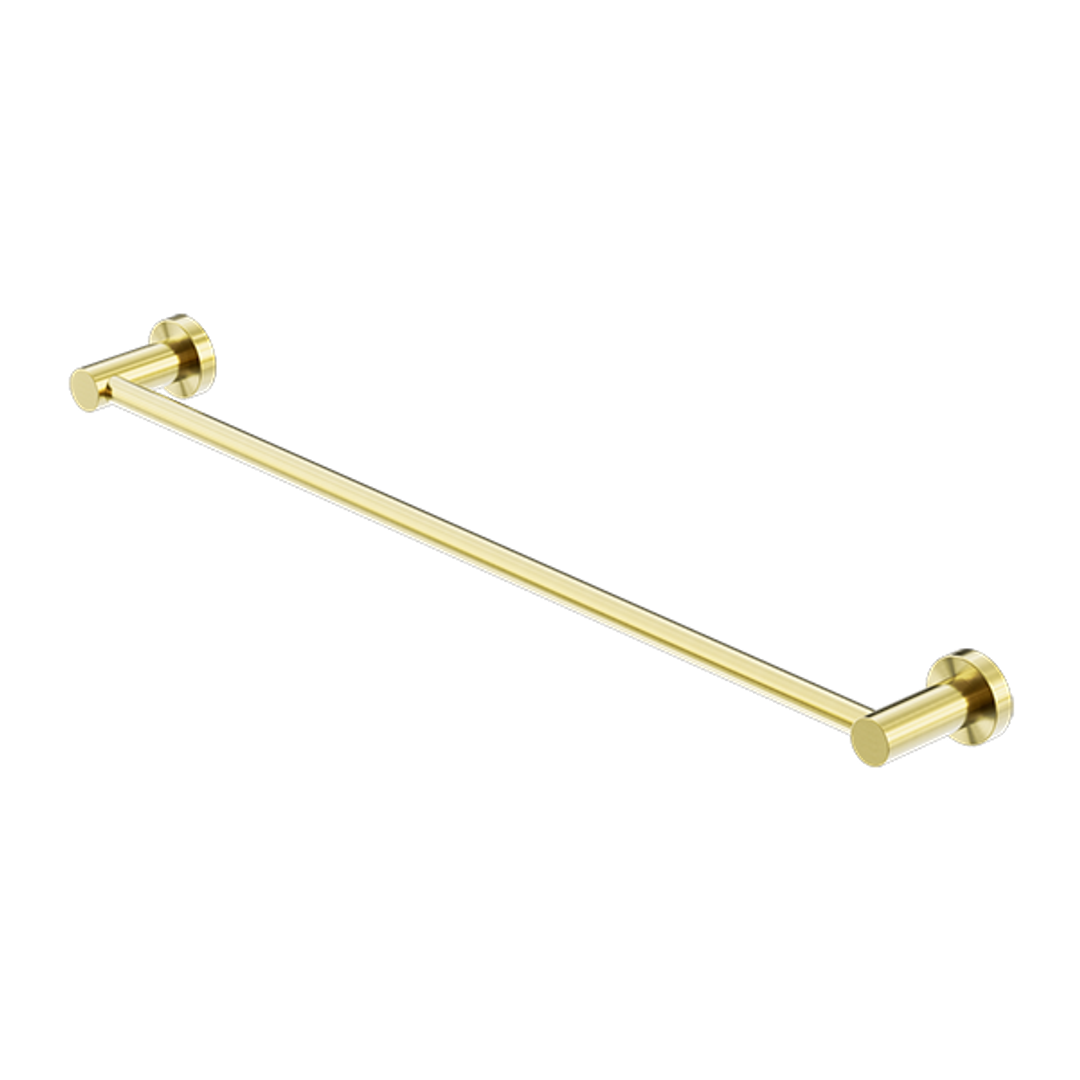 Mecca Single Towel Rail 600mm Brushed Gold