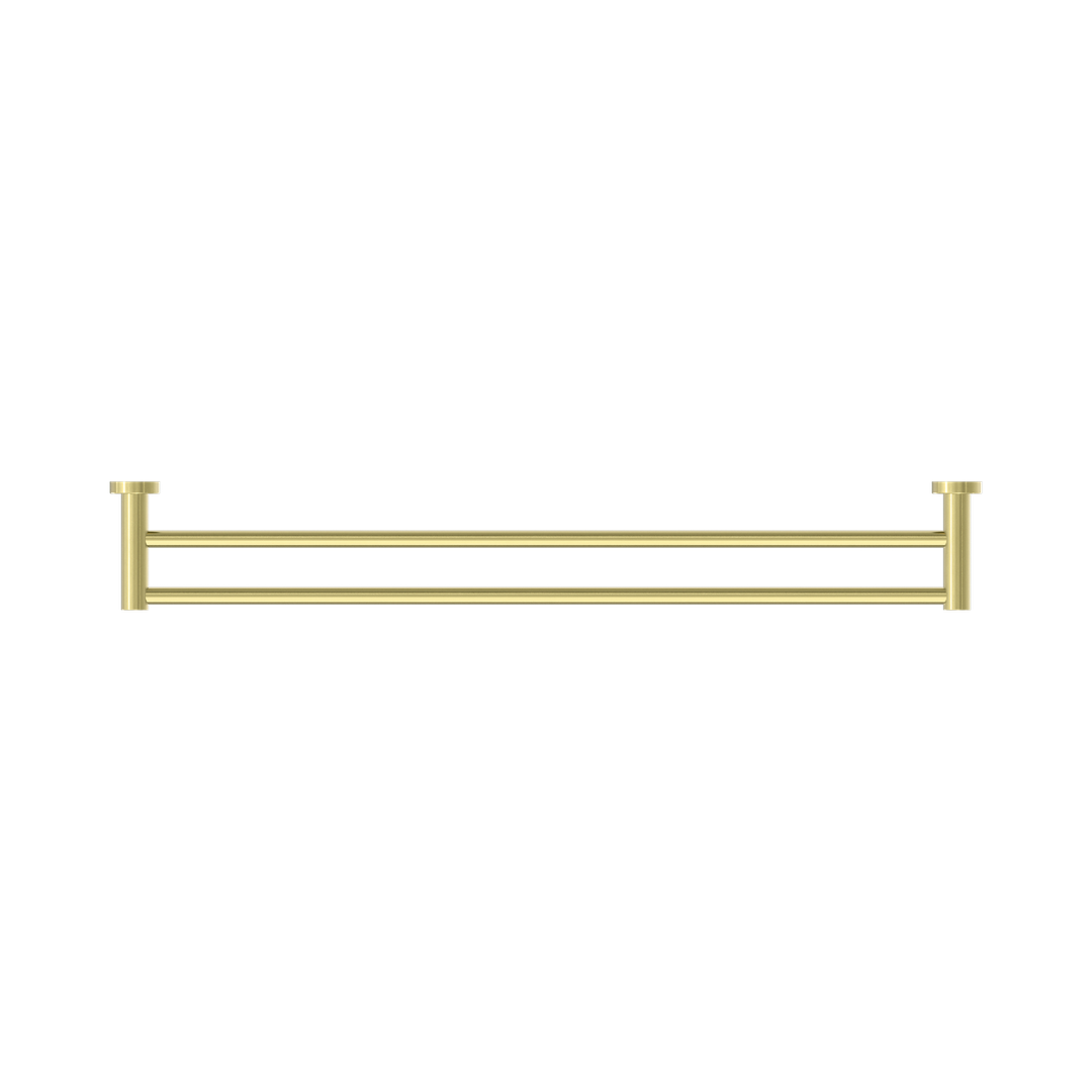 Nero Mecca Double Towel Rail 800Mm Brushed Gold