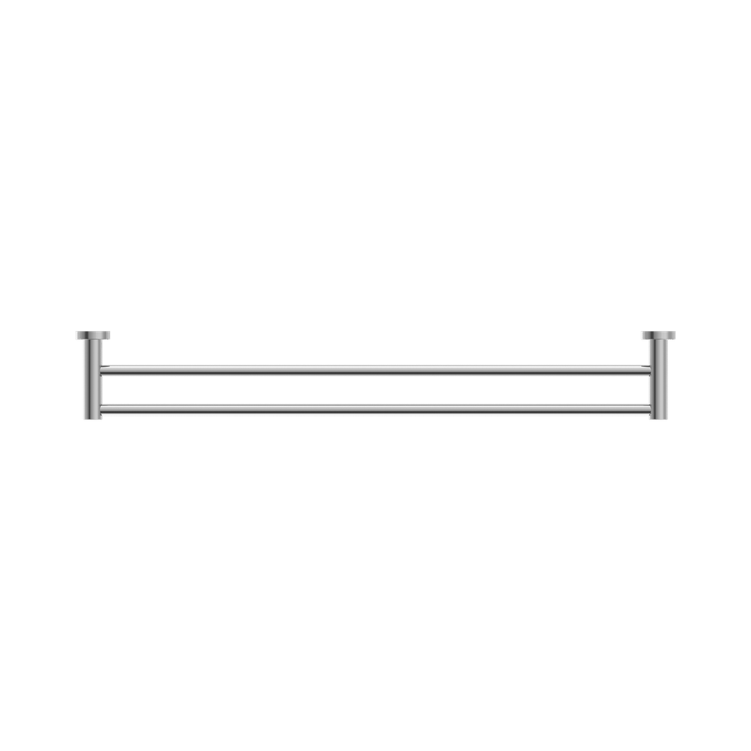 Nero Mecca Double Towel Rail 800Mm Chrome