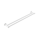 Nero Mecca Double Towel Rail 800Mm Matte White