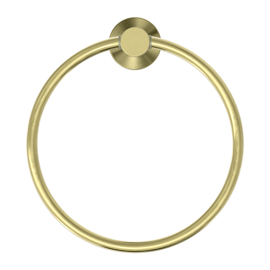 Mecca Hand Towel Ring Brushed Gold