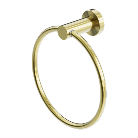 Mecca Hand Towel Ring Brushed Gold