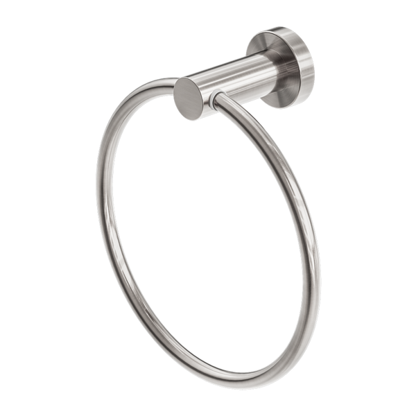 Nero Mecca Towel Ring Round Brushed Nickel