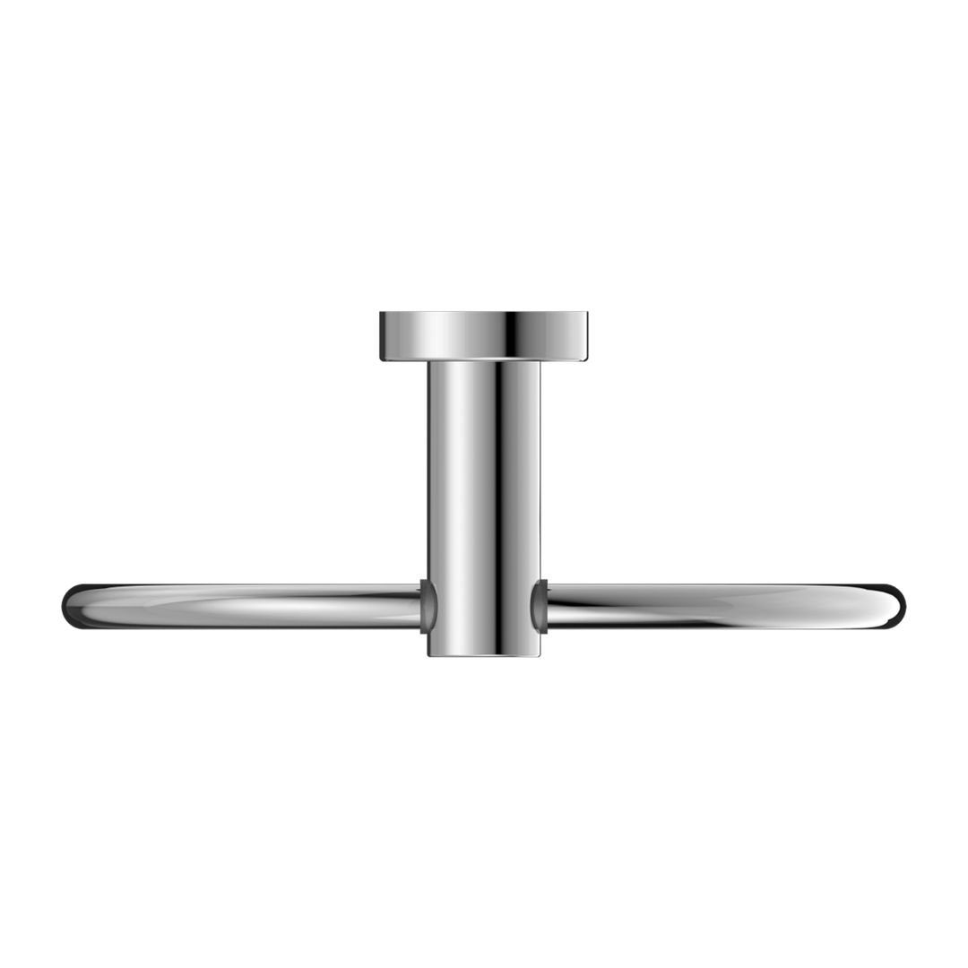 Mecca Hand Towel Ring Chrome