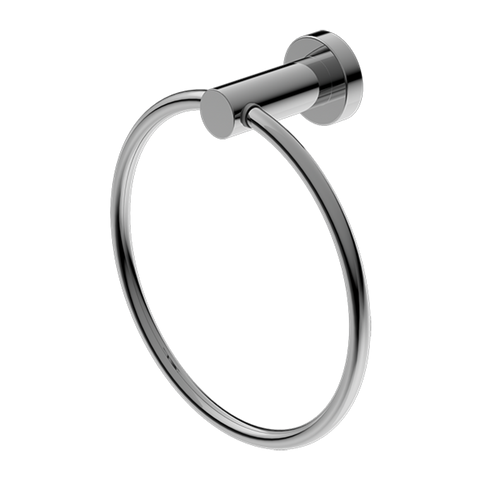 Mecca Hand Towel Ring Chrome