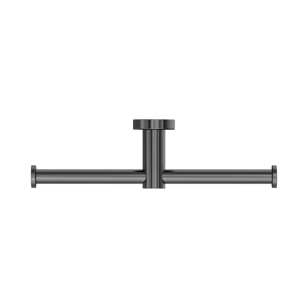Nero Mecca Double Toilet Roll Holder Gun Metal Nr1986Dgm