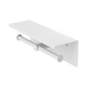 Nero Mecca Double Toilet Roll Holder With Shelf Matte White