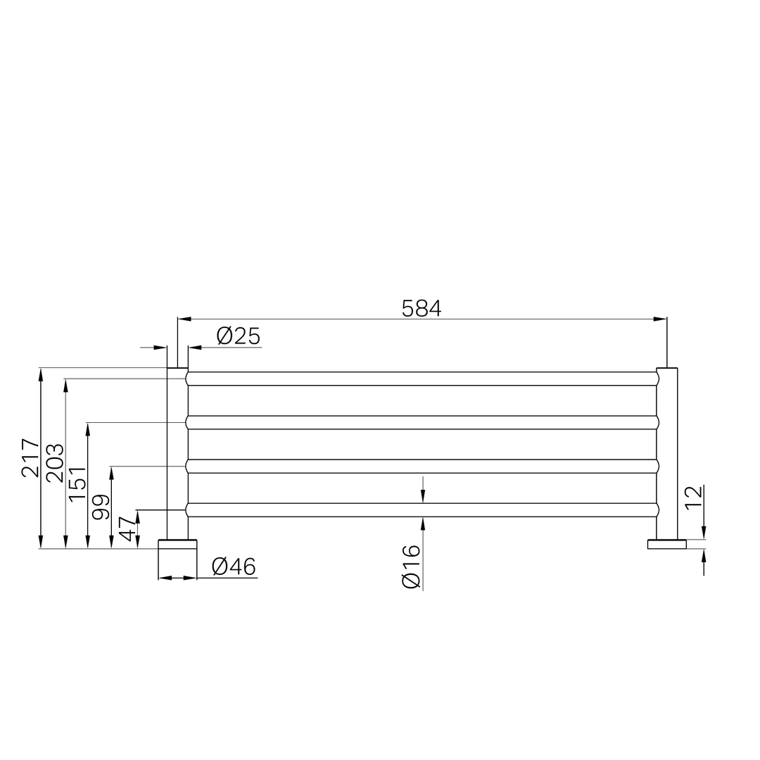 Nero Mecca Towel Rack Chrome