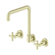 Nero X Plus Wall Kitchen Set Swivel Spout Brushed Gold