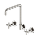 Nero X Plus Wall Kitchen Set Swivel Spout Brushed Nickel