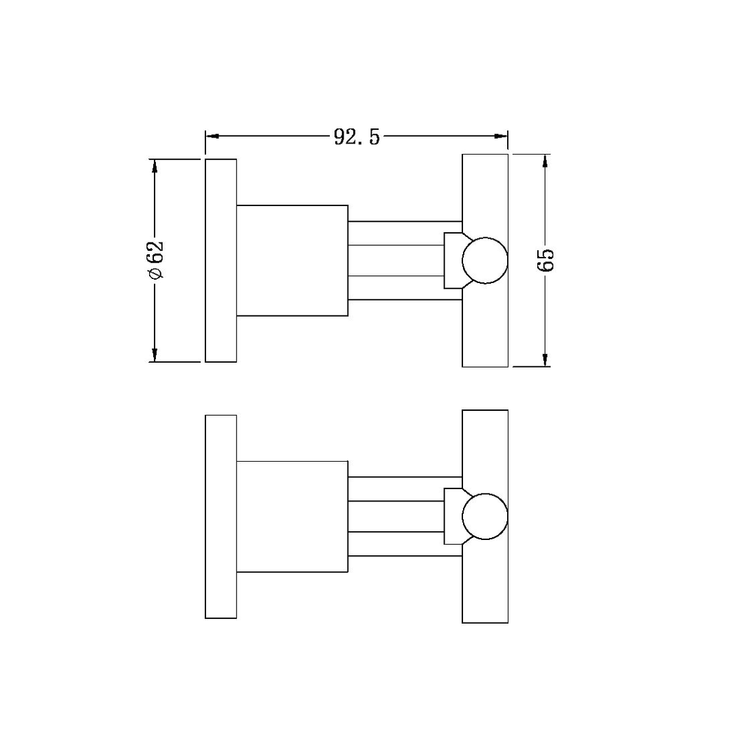 Nero X Plus Wall Top Assemblies (Pair) 35mm Cartridge Matt Black