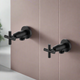 Nero X Plus Washing Machine Stops (Pair) Matt Black