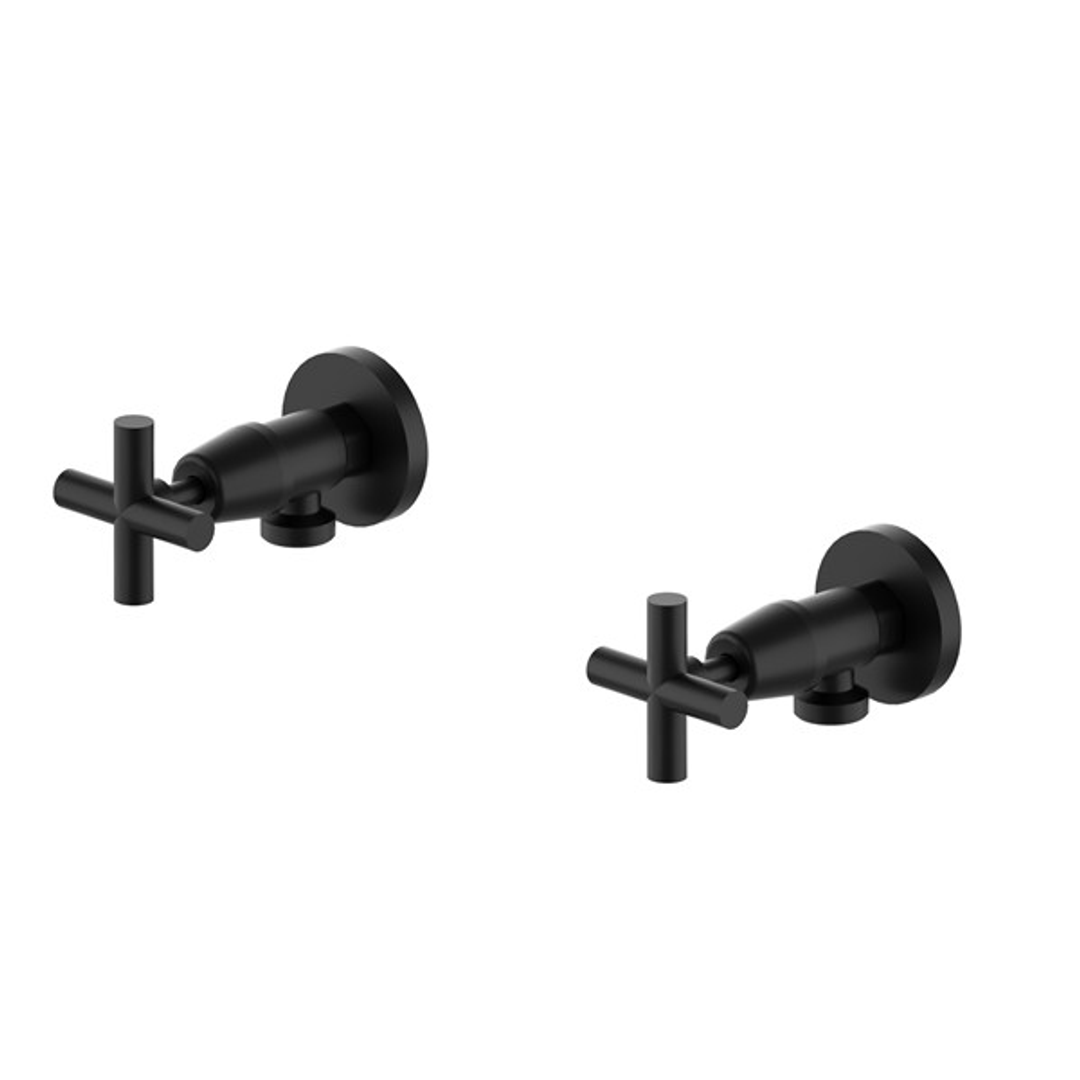 Nero X Plus Washing Machine Stops (Pair) Matt Black