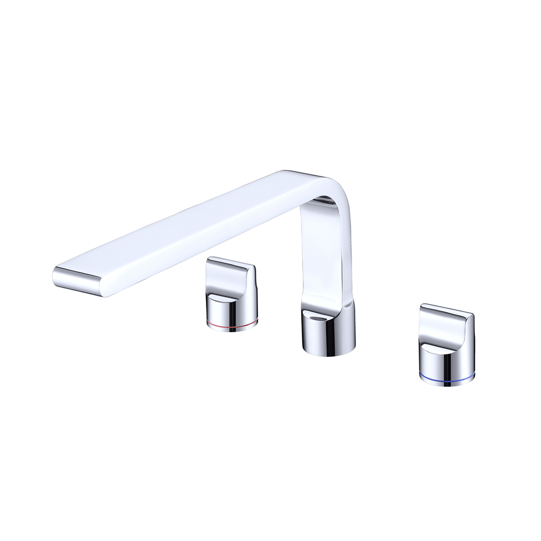 Nero Pearl Bath Set With Swivel Spout - Chrome