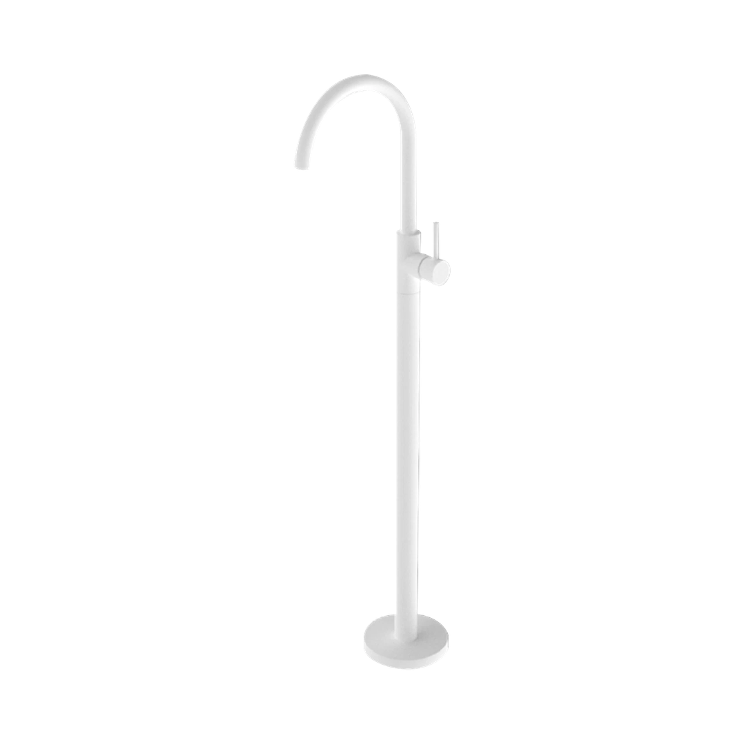 Nero Mecca Freestanding Bath Mixer Matte White